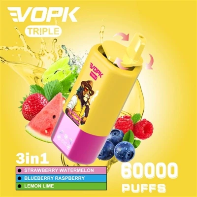 VOPK ٹرپل 60000 پفس بہترین تین ذائقہ واپ کا تجربہ