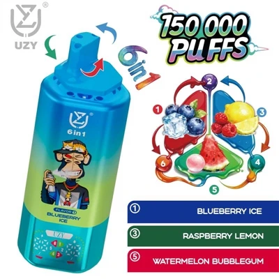 uzy 6 - in -1 150 K ڈسپوز ایبل الیکٹرانک سگریٹ|150000 پفس ، چھ ذائقہ سوئچنگ ،...