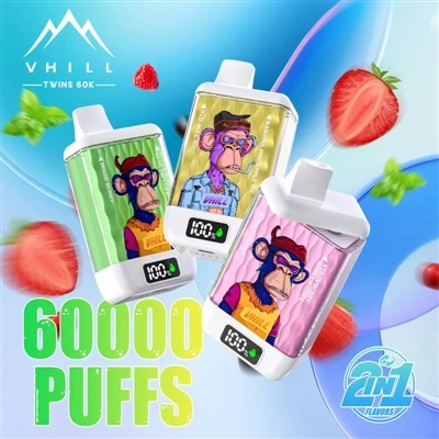 Vhill Twins 60000: اعلی-ڈسپوزایبل ای-سگریٹ میں بالکل نیا تجربہ۔