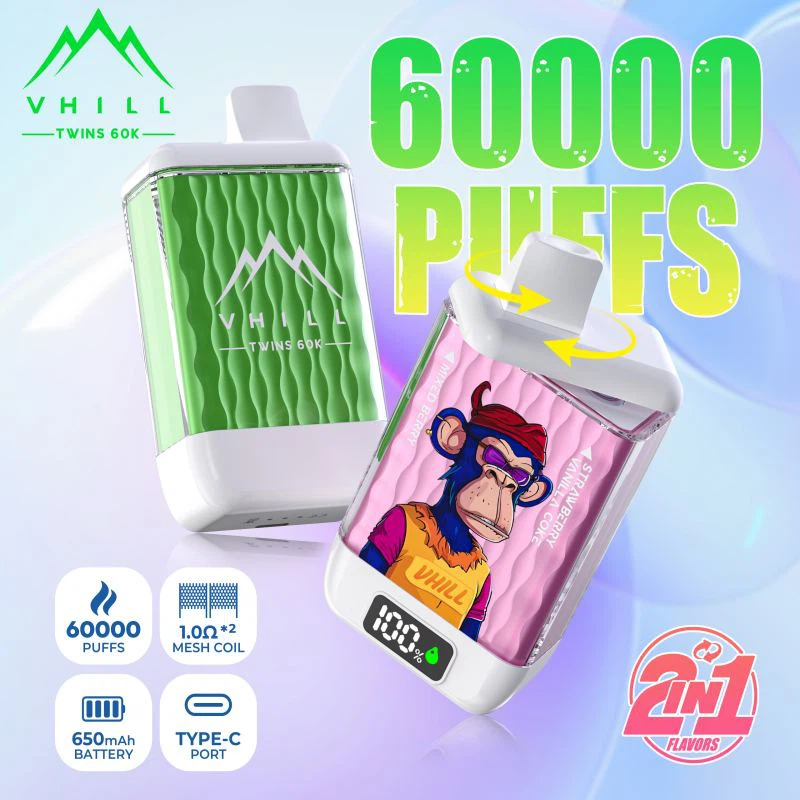 Vhill Twins 60000 Disposable E-سگریٹ: ساختی جدت کا ایک جامع تجزیہ اور طویل-ہا...