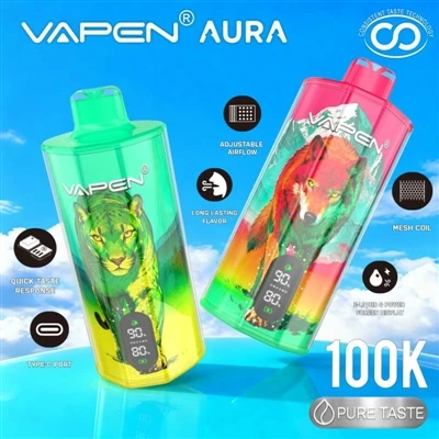 VAPEN AURA 100K: جب 'ڈسپوزایبل' کا مطلب اب سیٹل نہیں ہوتا