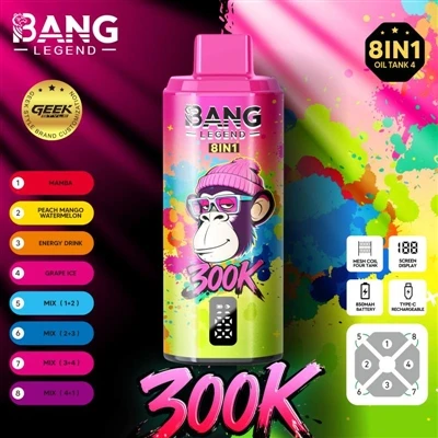 Bang Legend 300K – ڈسپوزایبل ای-سگریٹ کے لیے پائیداری کی حدود کو آگے بڑھانا