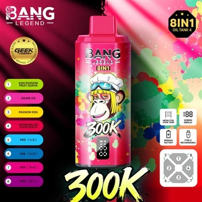 Bang Legend 300000: سگریٹ کا ایک نیا تجربہ کھولیں، 300,000 Puffs of Pure Blis...
