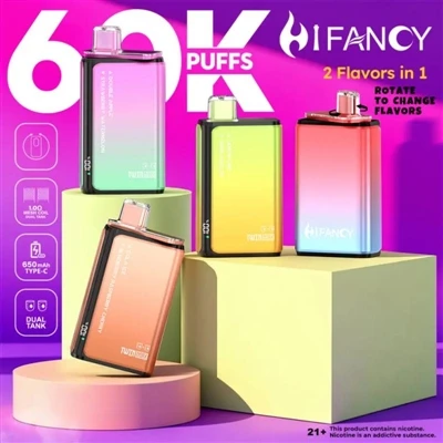 HIFANCY TWINMAX 60000 Puffs — اپنے دل کے مواد کے لیے دو ذائقوں سے لطف اندوز ہ...