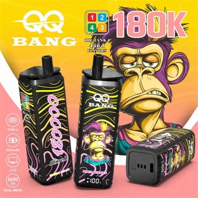 QQ BANG 180K 4in1: ایک ہی بار میں چار ذائقوں کے ساتھ حتمی Vape تجربہ