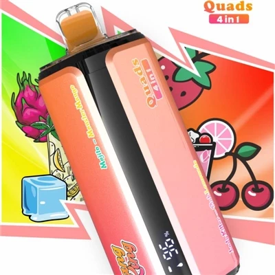 BANG KING Quads 4IN1 250K: ڈسپوز ایبل الیکٹرانک سگریٹ میں ایک فور-کمپارٹمنٹ ا...