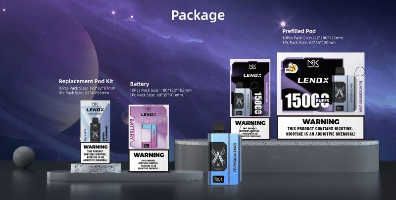 Maskking-Lenox-15000-Puffs-Replaceable-Pod-16-Flavors-25ml-Oil-550mAh-Vape Maskking LENOX 15000
